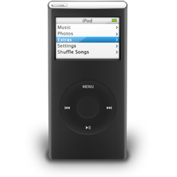 iPod Nano Black On Icon 256x256 png